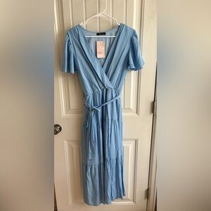 NWT Blue wrap dress